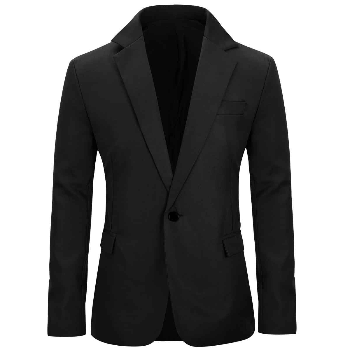 Youthup Men's Notched Lapel Solid Color Blazers Business Casual Regular Suit Jacket
