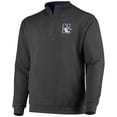 thumbnail image 2 of Men's Colosseum Charcoal Northwestern Wildcats Tortugas Logo Quarter-Zip Jacket, 2 of 3