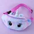 thumbnail image 2 of RV Riñonera para Niñas Lindo Unicornio Felpa Riñonera Bolsa De Pecho para Compras Deportes Viajes Moda Riñonera,Purple Rojo Verde, 2 of 5