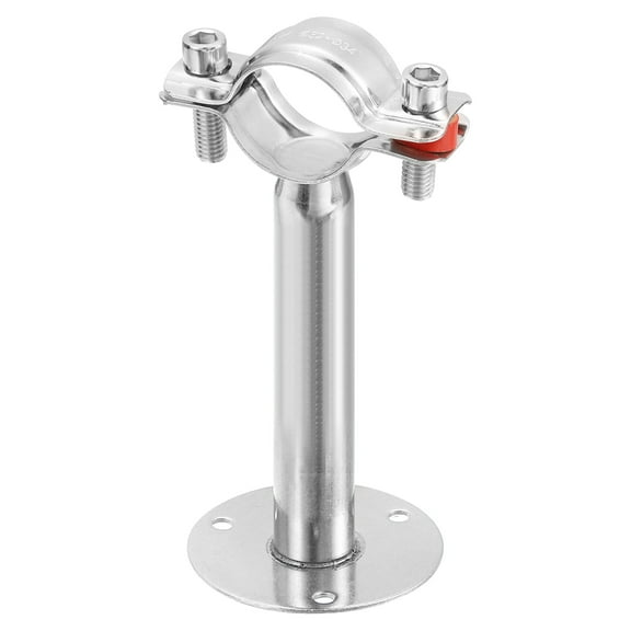 Uxcell Pipe Support, Stainless Steel Wall Mount Ceiling Mount Pipe Support Brackets for Dia 32mm Pipe Tube