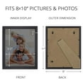 thumbnail image 4 of Icona Bay 8x10 Picture Frame Set (Black, 4 Pack) Simple Modern Design, Table Top Kickstand and Wall Hanging Hooks Included, Impresia Collection, 4 of 4