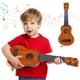 thumbnail image 1 of Juguete para niños Ukelele Guitarra Guitarra clásica de 17 pulgadas Juguete musical 4 cuerdas Guitarra Ukelele Juguete educativo de aprendizaje para niños pequeños y preescolares, 1 of 7