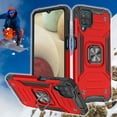 thumbnail image 5 of Cass Creations Case Compatible with Samsung Galaxy A12, Shockproof Hybrid Armor Case Phone Cover with Ring Stand Kickstand - Red, 5 of 5