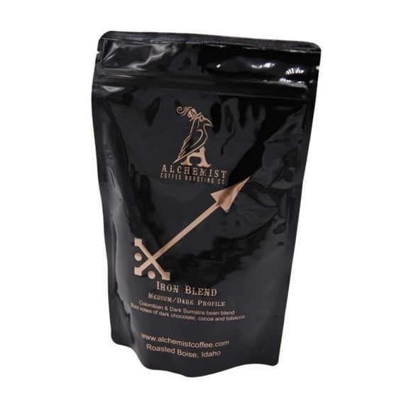 Local Alchemist Coffee Iron Blend Dark Roast Whole Bean Coffee, Naturally Caffeinated