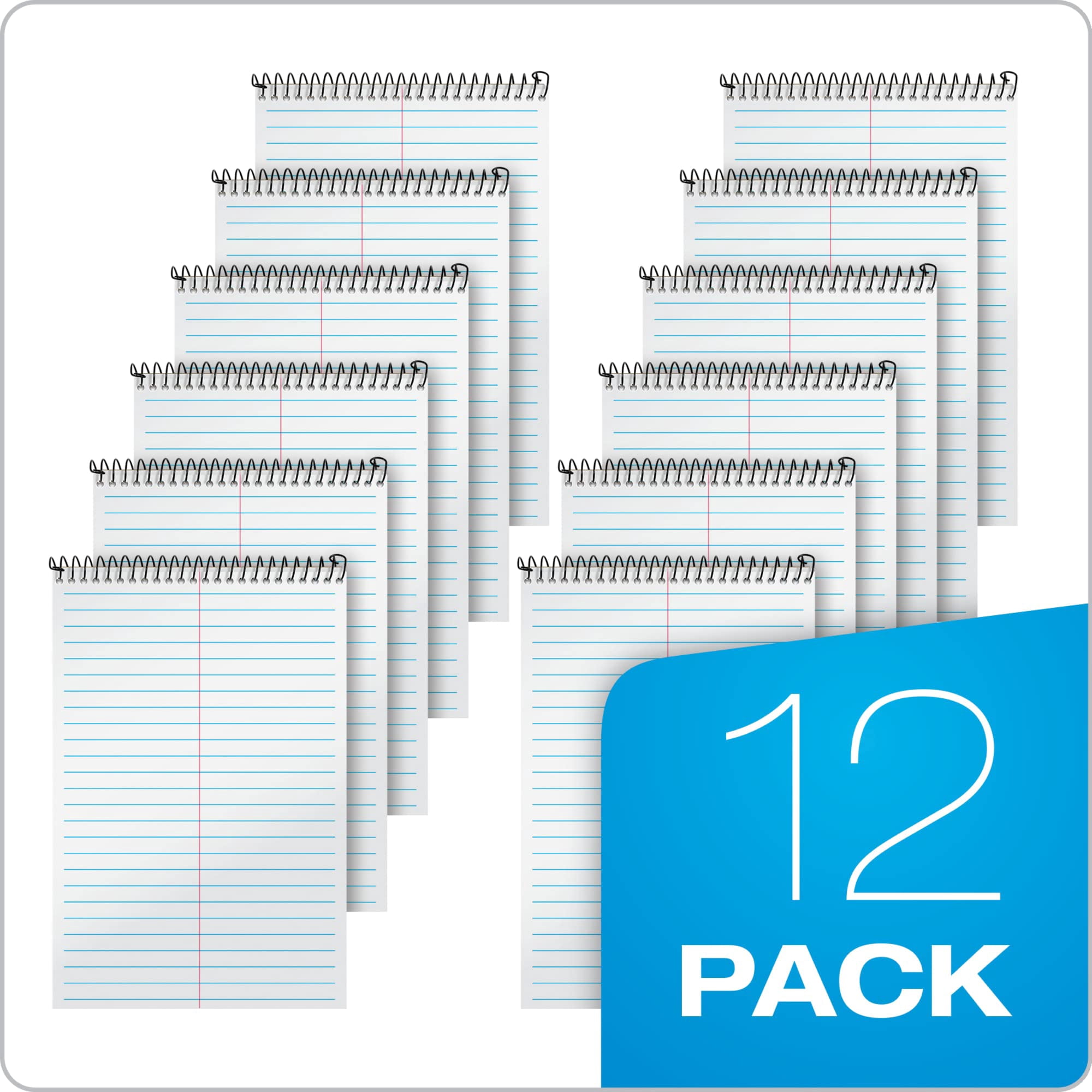 TOPS™ Second Nature® Steno Books, 6" x 9", Gregg Ruled, 80 Sheets, 30% Recycled, White, Pack Of 12
