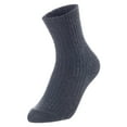 thumbnail image 3 of Lovely Annie Unisex Children's 4 Pairs Comfy Wool Crew Socks. Perfect as Winter Snow Sock and All Seasons LK08 Size 9Y-11Y (Black, Dark Grey, Coffee, Navy), 3 of 4