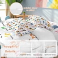 thumbnail image 2 of Alphabet Duvet Cover Set Twin Size, Cartoon Animal Cute Colorful Alphabet 4 Piece Soft Microfiber Bedding Set with 1 Duvet Cover, 1 Flat Sheet, 2 Pillowcases, 2 of 9
