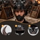 thumbnail image 3 of Máscara de con casco con cuernos para juego de rol para noche de carnaval de Halloween, 3 of 9
