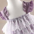 thumbnail image 6 of Edvintorg 3-18Months Girls Bodysuit Pretty Princess Dress Cute Ruffle Fly Sleeve Multi Layered Mesh Hem Strap Dresses Girls Cake Skirt Dress Bodysuit, 6 of 6