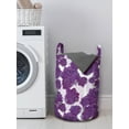 thumbnail image 3 of Mauve Laundry Bag, Unusual Vivid Allium Flower Petals Design Abstract Hippie Victorian Peony Artwork, Basket with Handles Drawstring Closure for Laundromats, 13" x 19", Purple White, by Ambesonne, 3 of 4