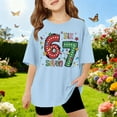 thumbnail image 2 of 67 shirt G'irls Summer Short Sleeve T Shirt Cute Cartoon Number Print Casual Top Tee Shirt For K'ids Youth, 2 of 4