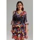 thumbnail image 1 of Vestido Bellabarnetten Riaba minivestido con cuello en V en capas, 1 of 3