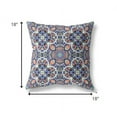 thumbnail image 4 of Gray Blue Cloverleaf Indoor Outdoor Throw Pillow, 4 of 4