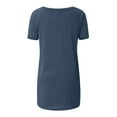 thumbnail image 4 of DPTALR Chemise Longue pour Femmes T-Shirt à Manches Courtes Tops Oversize Grandes Tailles Été Col Rond Blouse Décontractée Ample Tunique Basique, 4 of 5
