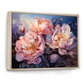 thumbnail image 2 of Designart "Enchanting Sunset Peonies II" Peonies Floater Framed Canvas Art Print, 2 of 5