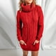 thumbnail image 4 of Vestidos Para Mujer Vestidos de Otoño Otoño Invierno Casaul Sólido Jersey de Manga Larga Suéter de Cuello Alto Odeerbi ODB174268, 4 of 9