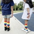 thumbnail image 5 of COUVER 6-Pack Unisex Youth Knee High Referee Socks, Regular Rainbow, Youth Medium, 5 of 6