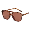 thumbnail image 5 of Leopard Gafas de sol cuadradas Vintage para mujer, gafas de sol con espejo Retro, gafas de sol femeninas en negro y amarillo, moda de colores caramelo para mujer, 5 of 5