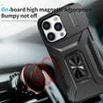 thumbnail image 6 of Allytech Shockproof Back Case for Apple iPhone 15 Pro, Military Grade Protective With Ring Holder Stand Compatible with Car Mount Anti-slip Hybrid Rugged Bumper Phone Cover for Men Boys -Black, 6 of 8