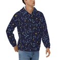 thumbnail image 4 of Zip Up Hoodies for Men - star starry sky navyblue Long Sleeve Comfrt Men'S Fashion Hoodies & Sweatshirts, Jackets for Men Hoodies Pullover Clothing Clothes with Pouch, 4 of 5