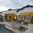 thumbnail image 2 of Zimtown 2PCS Outdoor Zero Gravity Folding Lounge Chair for Beach Patio Pool Yard Gray, 2 of 8