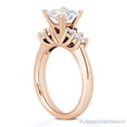 thumbnail image 3 of Square Cut Forever Brilliant Moissanite 5-Stone Engagement Ring in 14k Rose Gold, 3 of 5