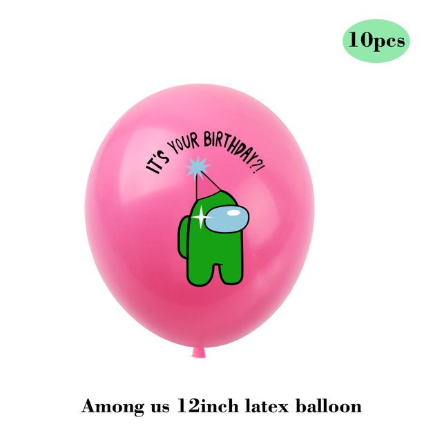 Entre nosotros, decoración de fiesta temática, juego, bandera de cumpleaños, globo, inserción de pastel