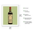 thumbnail image 2 of Bordeaux France - Chateau Kirwan Wine Bottle - Vintage French Advertising Poster c.1900 - Fine Art Rolled Canvas Print 20in x 26in, 2 of 4