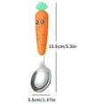 thumbnail image 2 of 1pc/3pcs Carrots Design Utensil Set Kids Dinnerware Stainless Steel Spoon Fork Flatware With Box Baby Feeding Kitchen Tableware Supplies, 2 of 5
