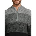 thumbnail image 4 of Tribekka 44 Men's Gradient Mock Neck Quarter Zip Sweater with Long Sleeves, Sizes S-2XL, 4 of 5