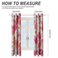 thumbnail image 2 of Floral Colorful Flower 2 Panel Curtain Set, Watercolor Painting Window Treatment Living Room Bedroom Decor, 2 of 5