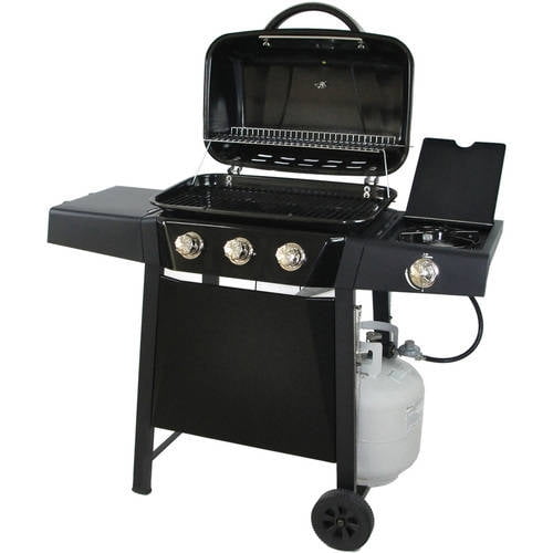 Gas Grill 3-Burner BBQ With Side Burner Backyard Patio ...
