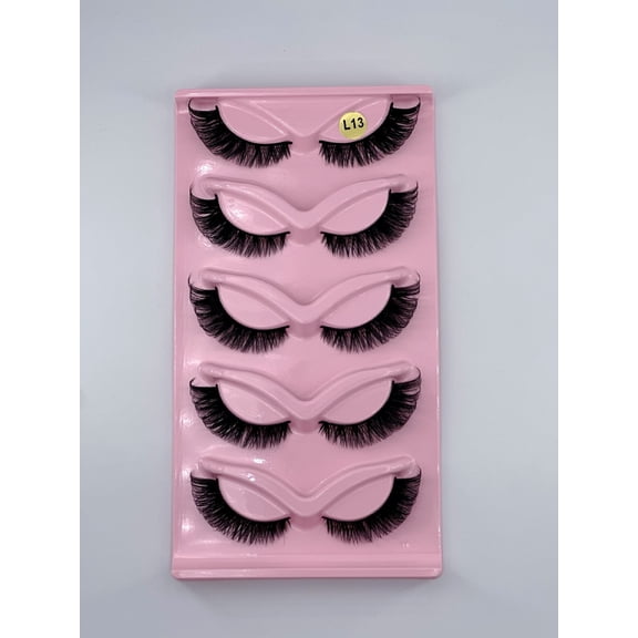 New false eyelashes, thick & curly, high curl cat-eye style, fluffy & voluminous lashes for Daily Makeup & Party