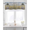 thumbnail image 2 of Spring Floral Kitchen Valances for Windows Farmhouse Linen Window Valance Curtain for Living Room Window Treatment Oil Painting Pastoral Flowers Valance Rod Pocket Topper Drape, 42 x 12 Inch, 2 of 6