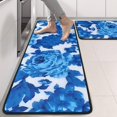 thumbnail image 2 of Kitchen Rugs Sets Of 2,Pioneer Flower Floral Print Pattern Anti Fatigue Kitchen Mat Rugs Non Slip Washable,Decorative Kitchen Floor Mats for Kitchen,Sink,Laundry,17"x47"+17"x47", 2 of 5