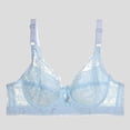 thumbnail image 4 of SELONE Bras for Women Push Up Plus Size Front Closure Clip Zip Front Snap Lace Yoga Bras Sports Front Hook Close Sagging Breasts for Full Figured Women Breathable Lightly Extra Elastic Trim Blue, 4 of 4