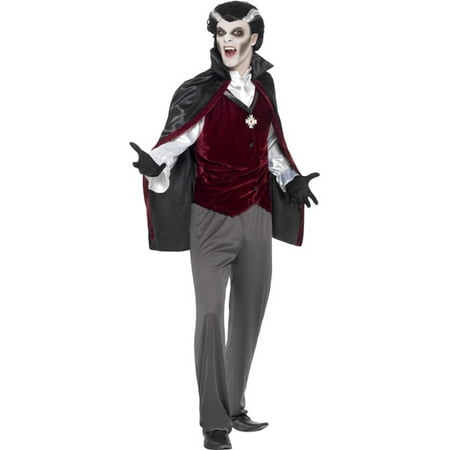 Adults Men's Classic Medieval Vampire Count Dracula Costume Large