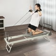 thumbnail image 3 of Pilates Machine, Multi-Functional Home Gym Equipment with Latex Springs, Durable Steel Frame, Gray Pilates Reformer Bed for Yoga Stretching, 3 of 11