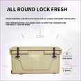 thumbnail image 2 of Deck Box 65QT Insulated Ice Cooler, Classic Tan Brown for Camping Fishing Outdoor | Beige | Plastic, 2 of 19