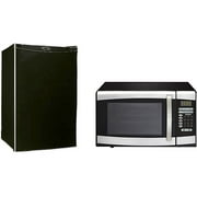 Danby 4.4 cu.ft. Compact Refrigerator and 0.9 cu.ft. Stainless Steel Microwave Bundle