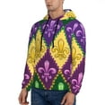 thumbnail image 3 of Wukai Mardi Gras4 Print Men Hoodies Fleece Sweatshirts Long Sleeve Sweaters Pullover Fall Outfits Winter Clothes-Medium, 3 of 7