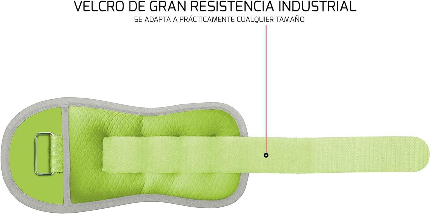 Nordic Lifting Adjustable Ankle/Wrist Weights (1 Pair) – For Women, Men & Kids - Green, 5lbs