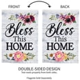 thumbnail image 4 of Evergreen Flag Shiplap Floral Bless This Home Garden Linen Flag, 4 of 5