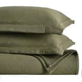 thumbnail image 2 of BNM Cotton Matelasse Floral Wreath Bedspread Set, Full, Olive Green, 2 of 7