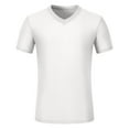 thumbnail image 4 of MIXUE Summer Shirts For Men Solid Color Round Neck Short Sleeve Loose Casual Tops Pullover Tee Shirts Sportwear,White,XL, 4 of 4