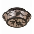 thumbnail image 7 of Meyda Tiffany 186439 Whispering Pines 2 Light 8" Tall Semi-Flush Ceiling Fixture - Bronze, 7 of 7