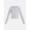 thumbnail image 5 of No Boundaries Cable Knit Crewneck Cardigan, Women's XXS-4X, 5 of 5
