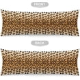 thumbnail image 5 of Leopard Body Pillow Cover Leopard Print Long Pillow Case with Zipper Decorative Bedding Pillowcase Farmhouse Cheetah Pillow Covers Soft Animal Skin Cushion Pillow Case for Bedroom,Couch,20"x54",Brown, 5 of 5