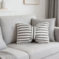 thumbnail image 7 of Stripe Bow Velvet Lumbar Pillow 50x33cm, High Elastic Filled Soft Plush Decorative Throw Pillow, Removable Washable for Couch Bed Sofa Bay Window Car Living Room Bedroom Home Decor, Gray-B, 7 of 7