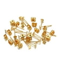 thumbnail image 1 of Cateissary 100 juegos de pendientes de acero inoxidable con base de pasador, tapones para pendientes DIY, conector hipoalergénico, accesorio de pendiente Artesanía Color Dorado/ 3mm Cateissary HA061131-08, 1 of 6